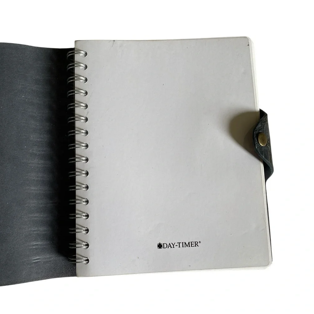 Day Timer Leather Croc Embossed Note Book 7.25x10.5